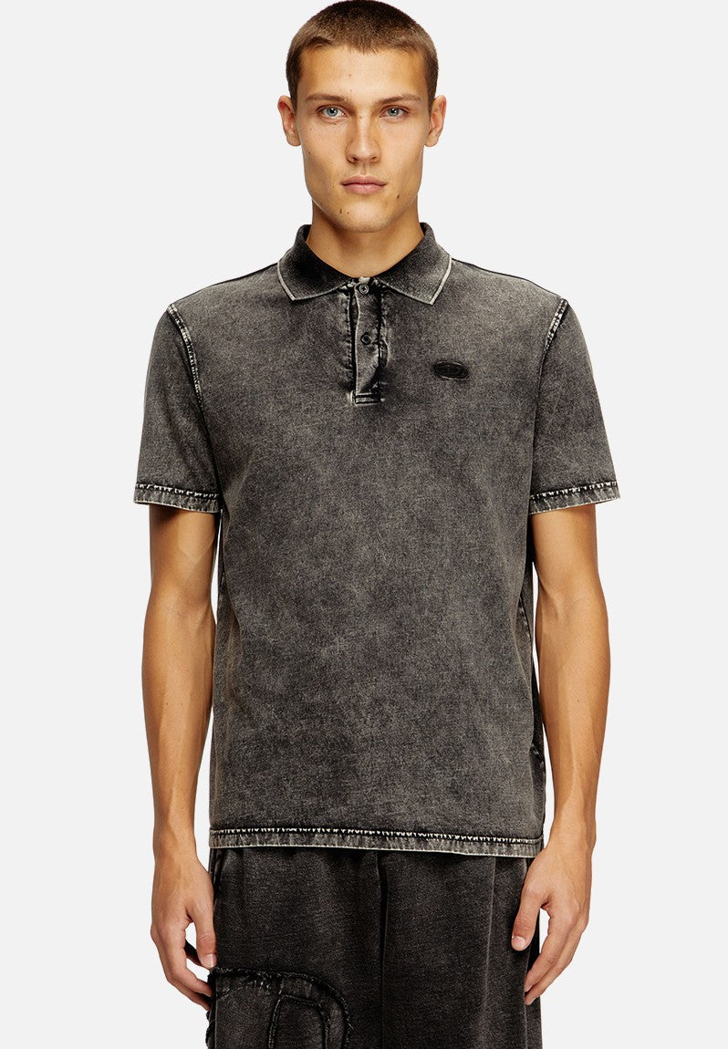 Diesel Mens T-Rejust-Nc-Den Polo Shirt 9Xx Black