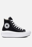 Converse Ladies Ctas Move High Canvas Shoes In Black And White