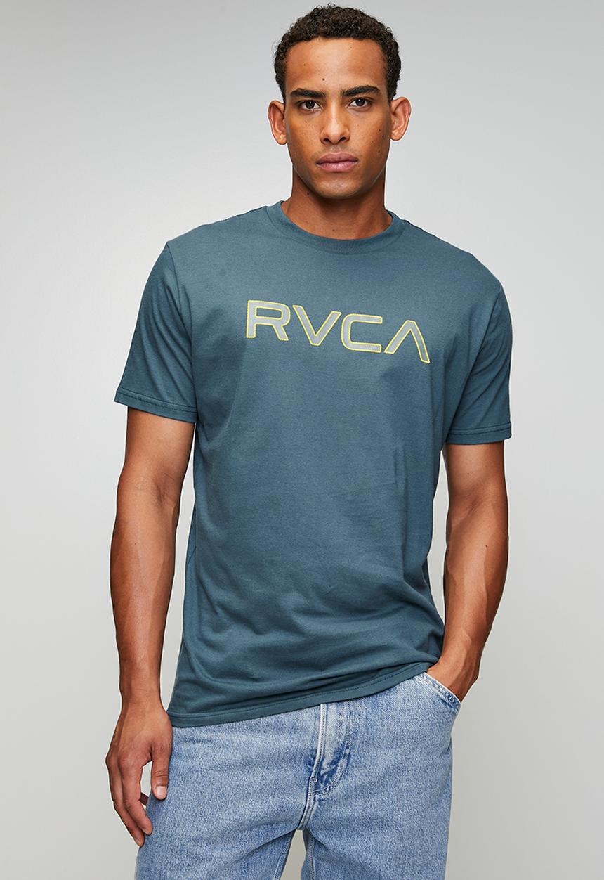 RVCA Mens Big Stitch T-Shirt In Blue