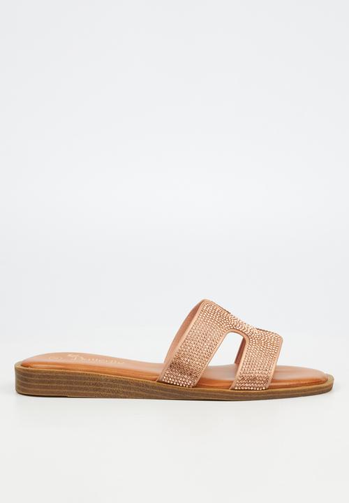 Butterfly Feet Ladies Jacey 1 Rose Gold Sandals