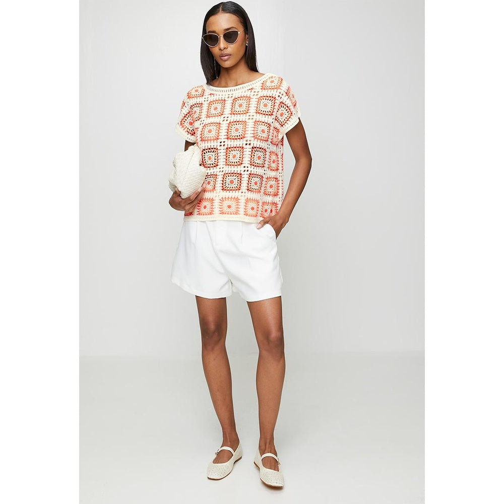 Mandi Ladies Knit T-Shirt In Orange