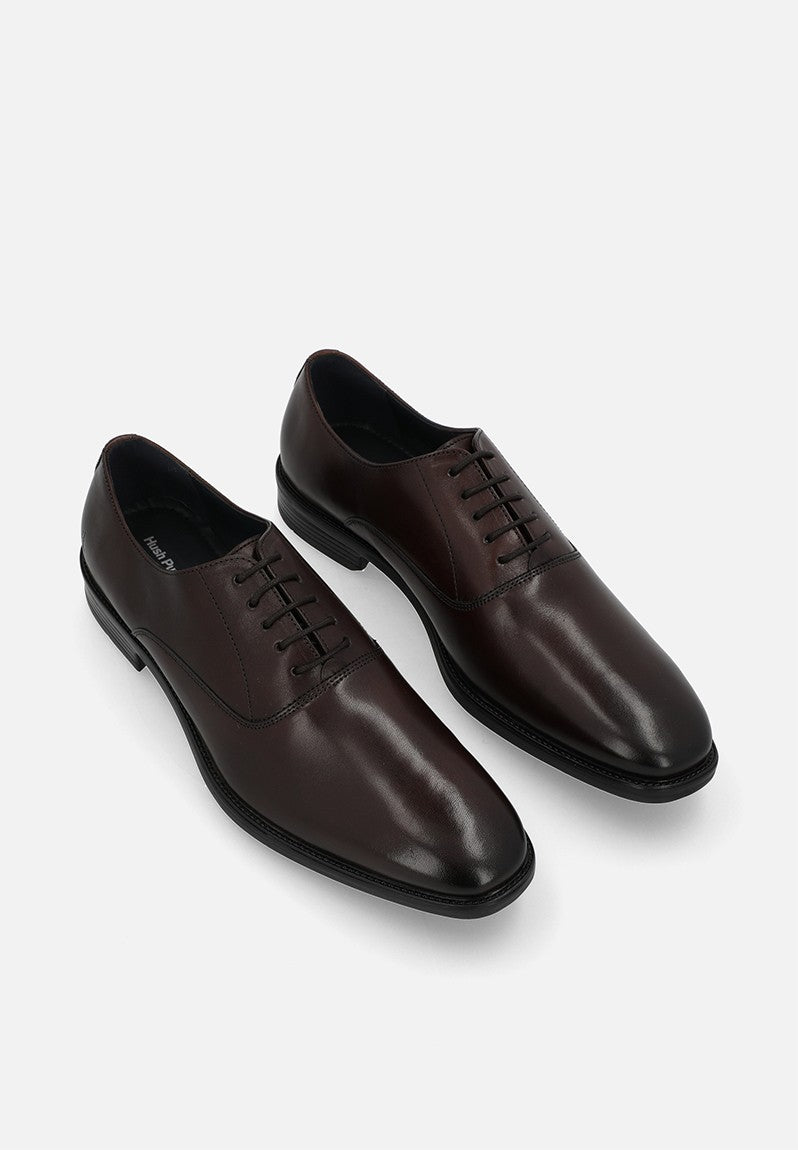 Hush Puppies Mens Willie Brown Leather Shoes