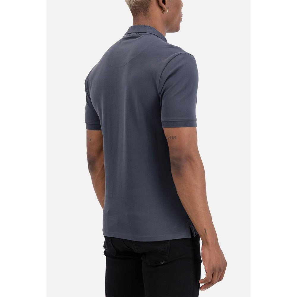 S.P.C.C Mens Mullen Short Sleeves Golfer In Dark Grey