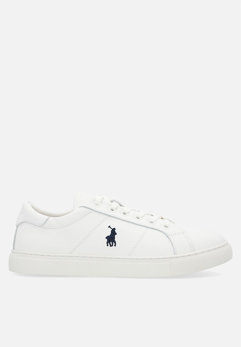 Polo Ladies Classic Leather Sneakers In White