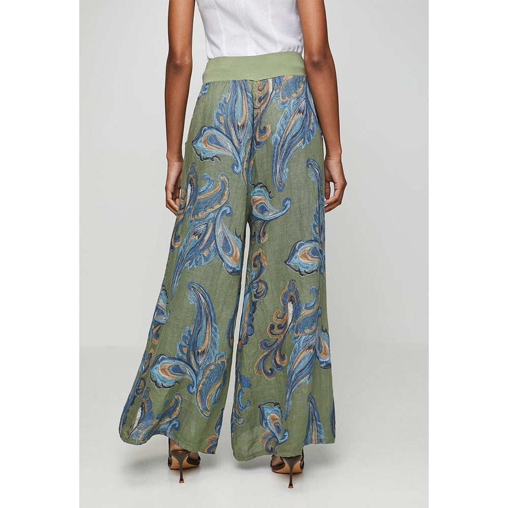 Izabel London Ladies Trousers In Sage