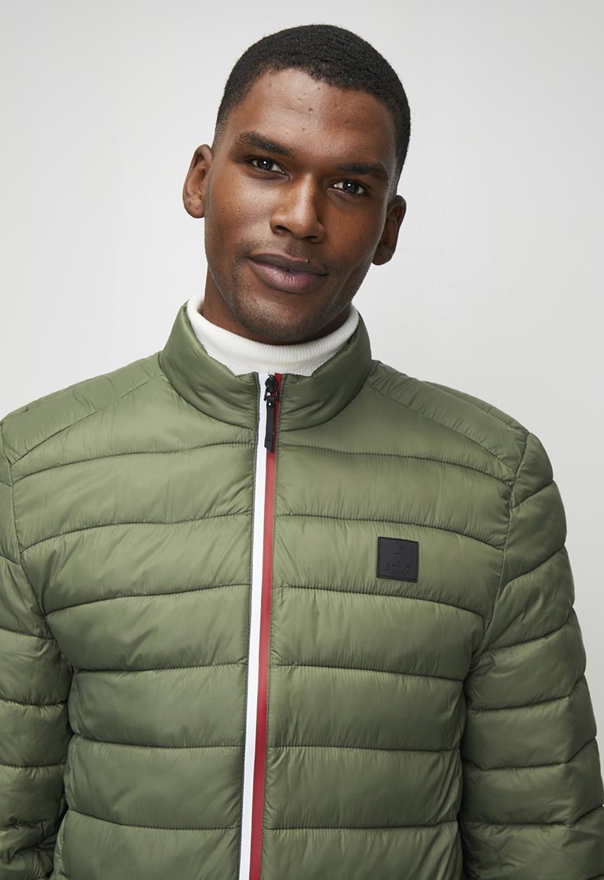 Polo Mens Quilted Puffer Jacket In Fatigue