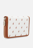 Polo Iconic Medium Zip Around Purse  White