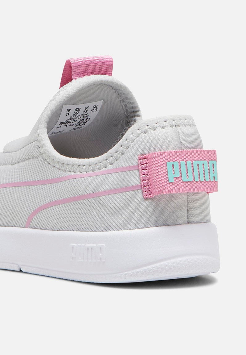 Puma Kids Courtflex V3 Slip On Ps In Light Grey