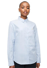 Polo 0049124 Wmn Giselle Ls Oxford Shirt Blue