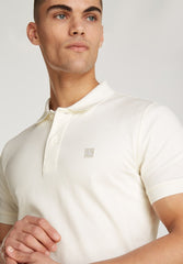 Calvin Klein J325269 Ck Embro Badge Slim Polo  Ivory