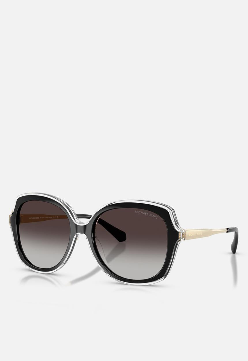 Michael Kors Womens Oversized Square Sunglasses In Black/Transparent