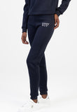 Sissy boy Womens Logo Sweat Pants With Bling In Navy