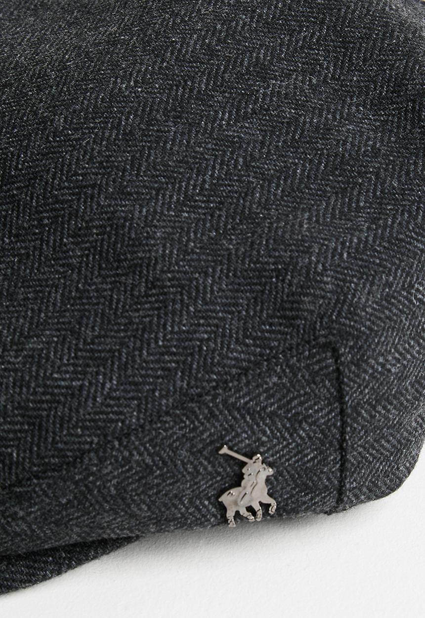 Polo Herringbone Ivy Cap Black
