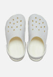 Crocs Girls Glow Crackle Clog Shoes In Off White