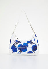 Sissyboy Ladies Blue Rose Printed Shoulder Bag