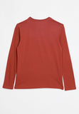 Polo Boys David Printed Ls Tee Ochre