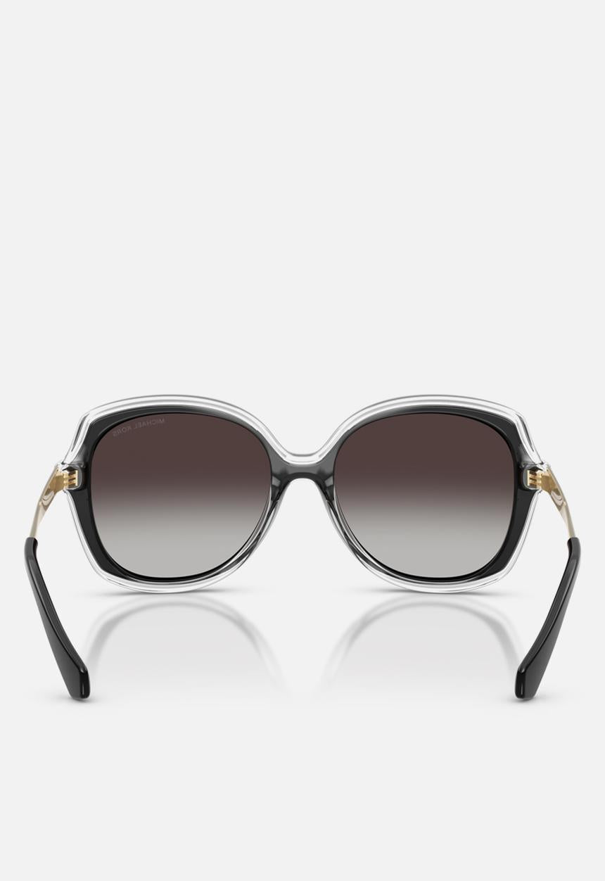 Michael Kors Womens Oversized Square Sunglasses In Black/Transparent