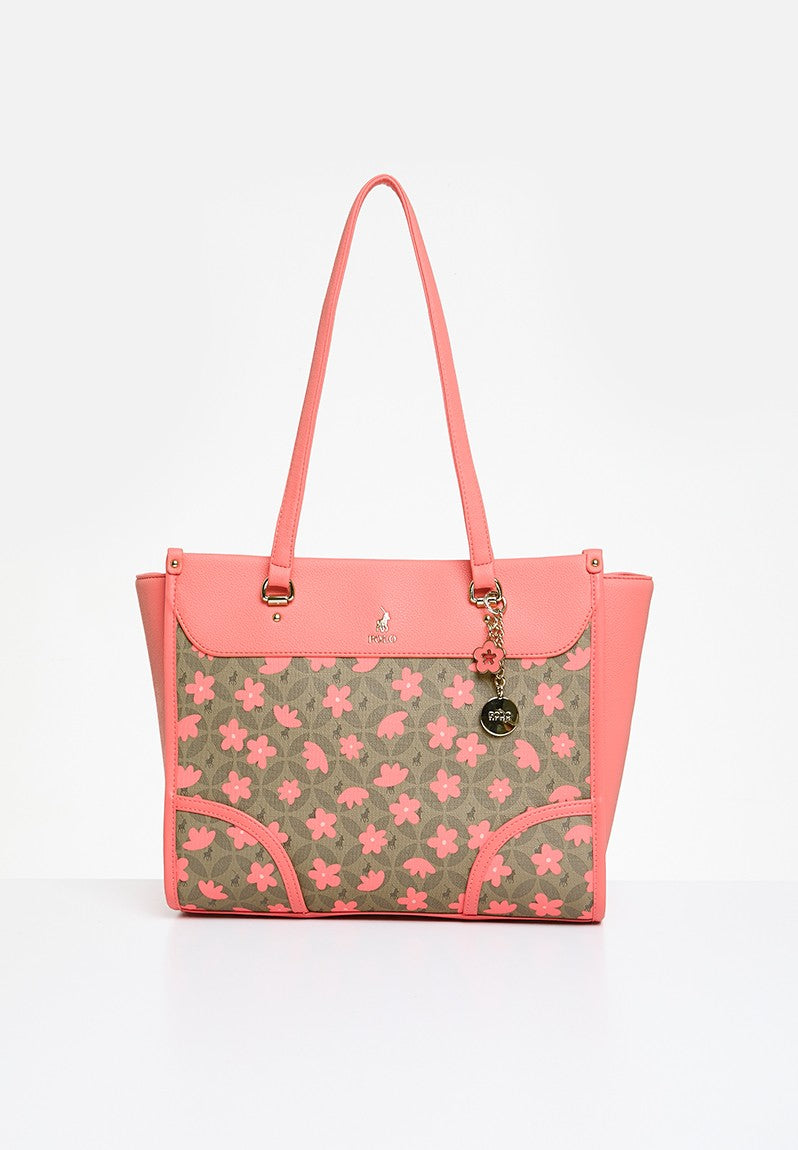 Polo Meadow Tote  Coral