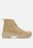 Palladium Womens Pallabase Twill Shoes In Caramel