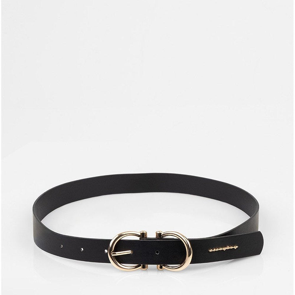 Sissy Boy Baily Fashion Belt With Twin Buckle In Black