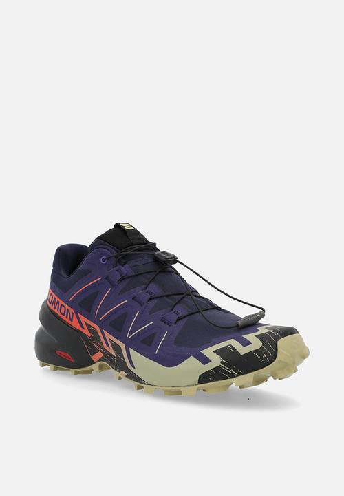 Salomon Mens Speedcross 6 Shoes Maritime Blue/Black/Cherry Tomato