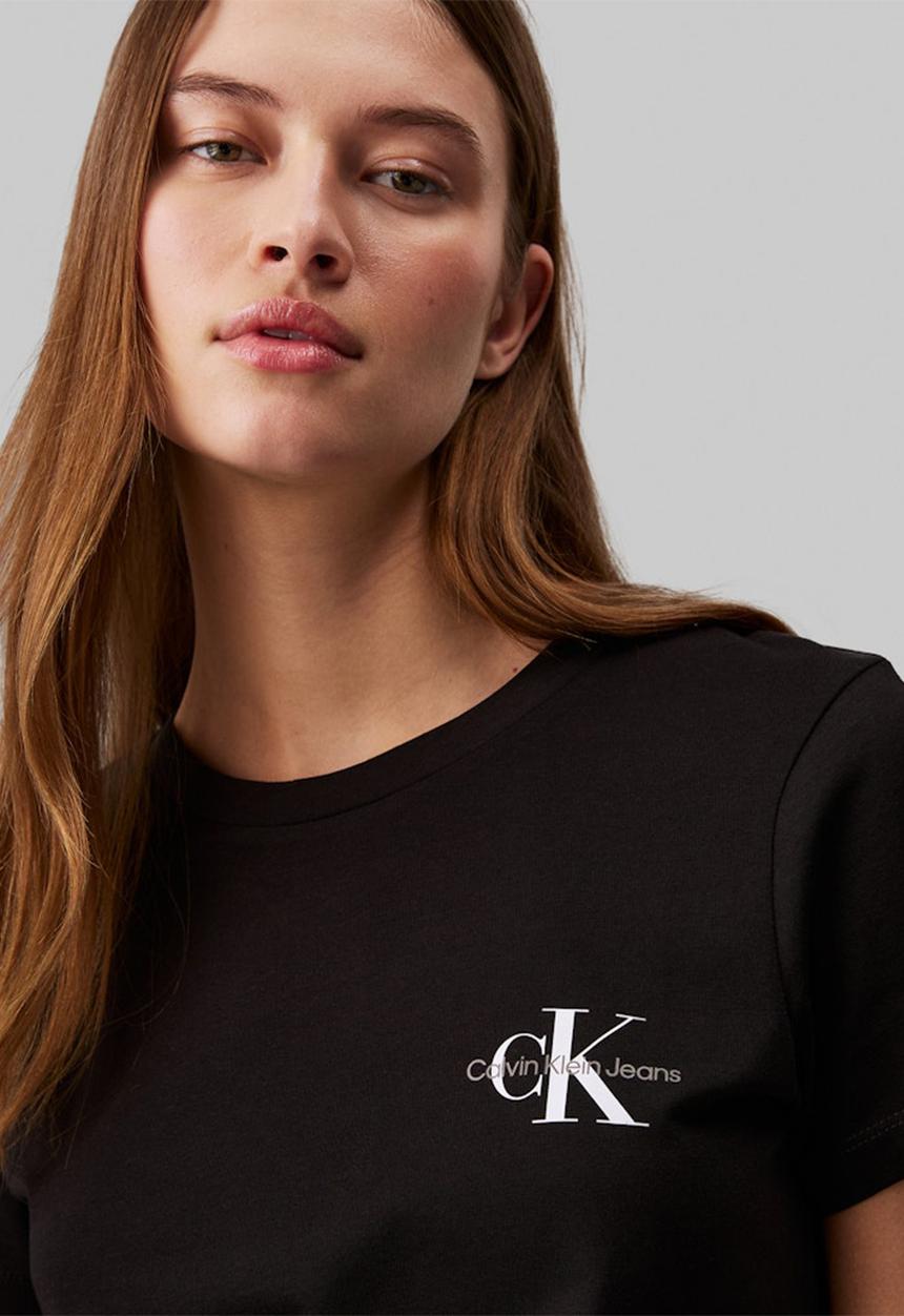 Calvin Klein Ladies 2 Pack Monologo T-Shirt In Black & White