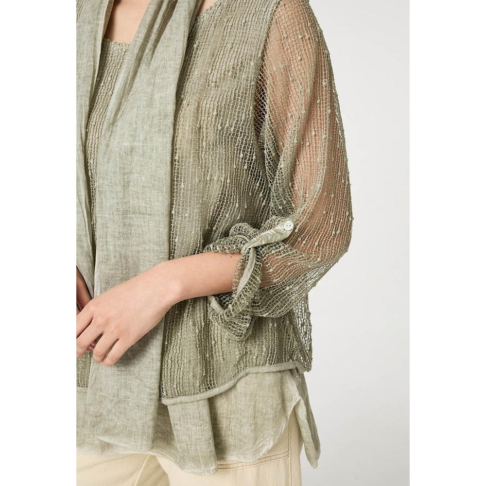 Izabel London Ladies Blouse In Khaki