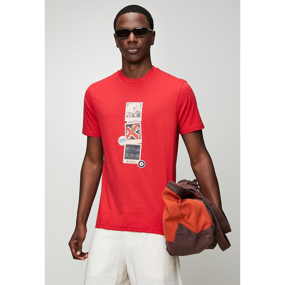 Ben Sherman Boys Brit Pop T-Shirt In Red Multi