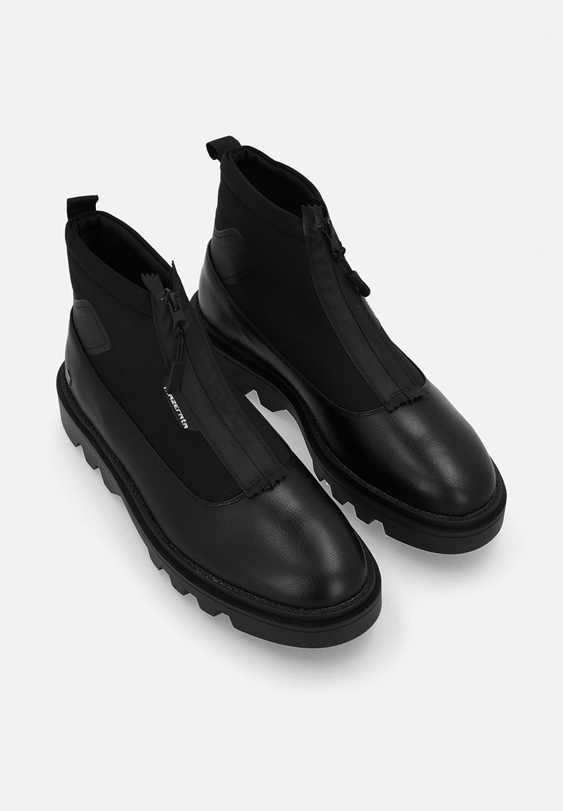 Mazerata Mens Vinchey 9 Faux Leather Shoes Black