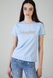 Sissy boy Womens Regular T-shirt With Raised Pearl In Blue