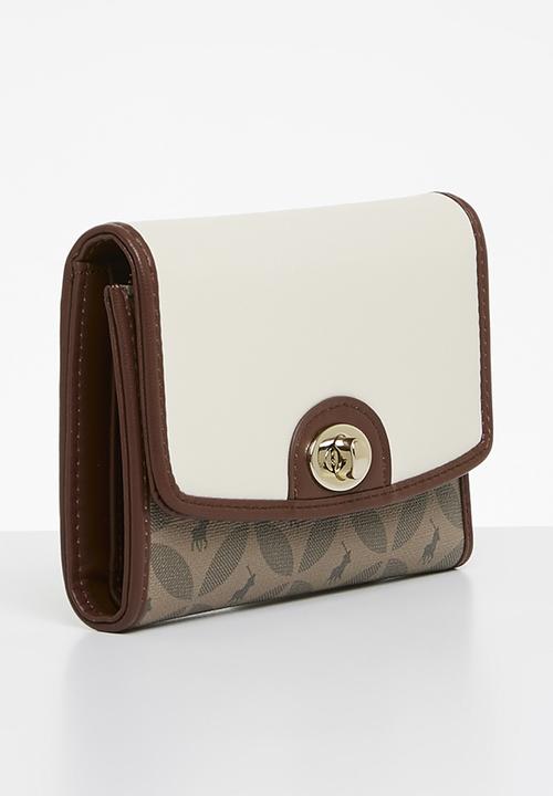 Polo Preston  Compact Trifold Purse  Tan