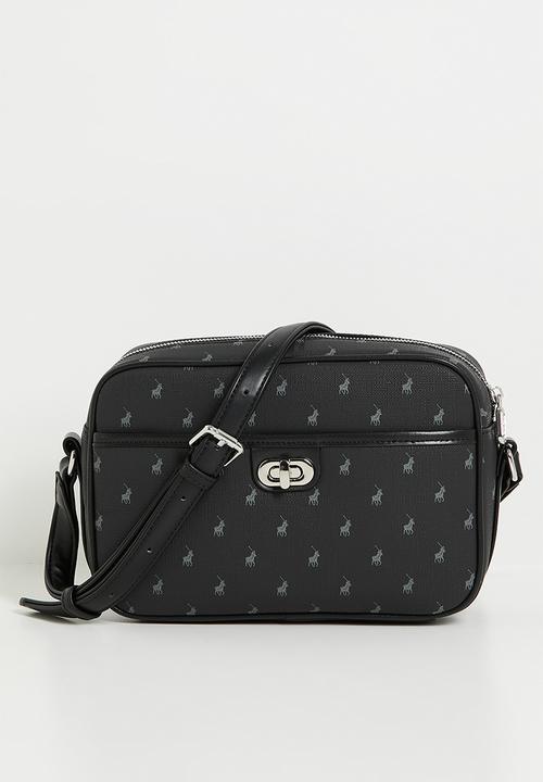 Polo Black Iconic Camera Bag With Turn Lock