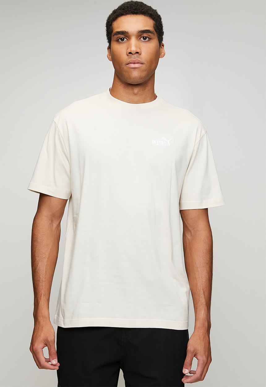 Pum Mens Essential Relaxed Small No.1 T-shirt In Alpine Snow