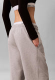 Calvin Klein Unisex Monologo French Terry Jogger In Grey