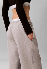 Calvin Klein Unisex Monologo French Terry Jogger In Grey