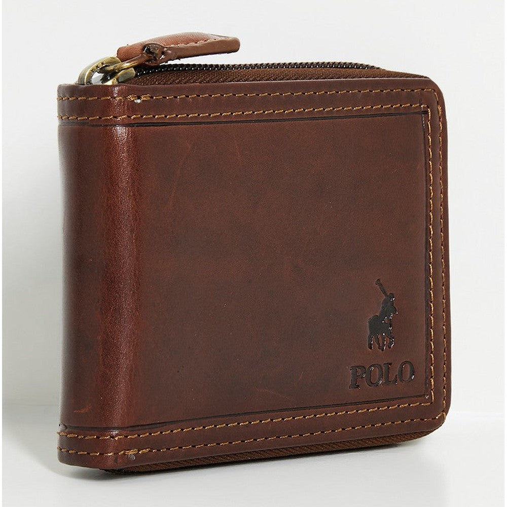 Polo Kenya Zip Around Wallet In Brown