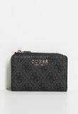 Guess Laurel Li Zip Around Wallet In Charcoal