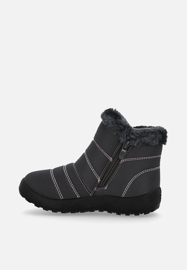 Pierre Cardin Kids Casey Quilted Grey/Pink Boot