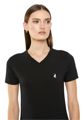 Polo 0048919 Wmn Kelly V-Neck T-Shirt Black