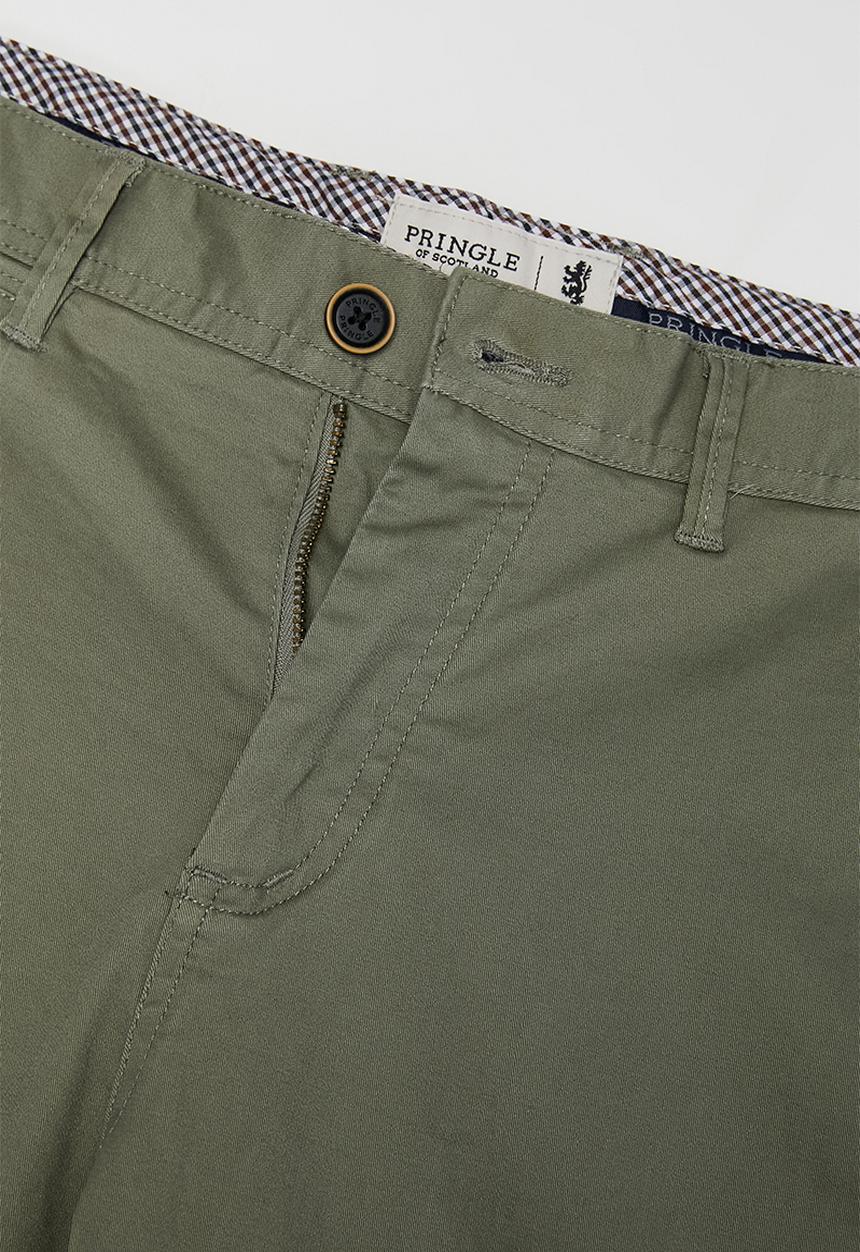 Pringle Mens Jorge Tailored Fit Chino Fatigue