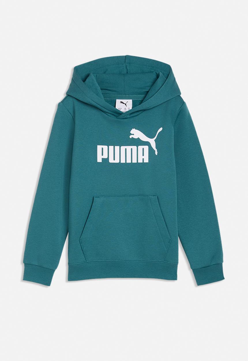 Puma Boys Essential No.1 Logo Hoodie In Emerald Green