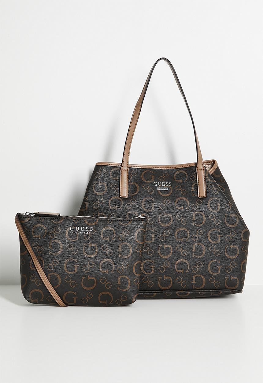Guess Portini Trap Tote Bag In Natural