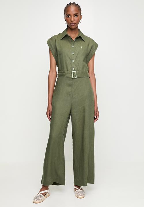 Polo Wmn Cally Ss Jumpsuit Olive