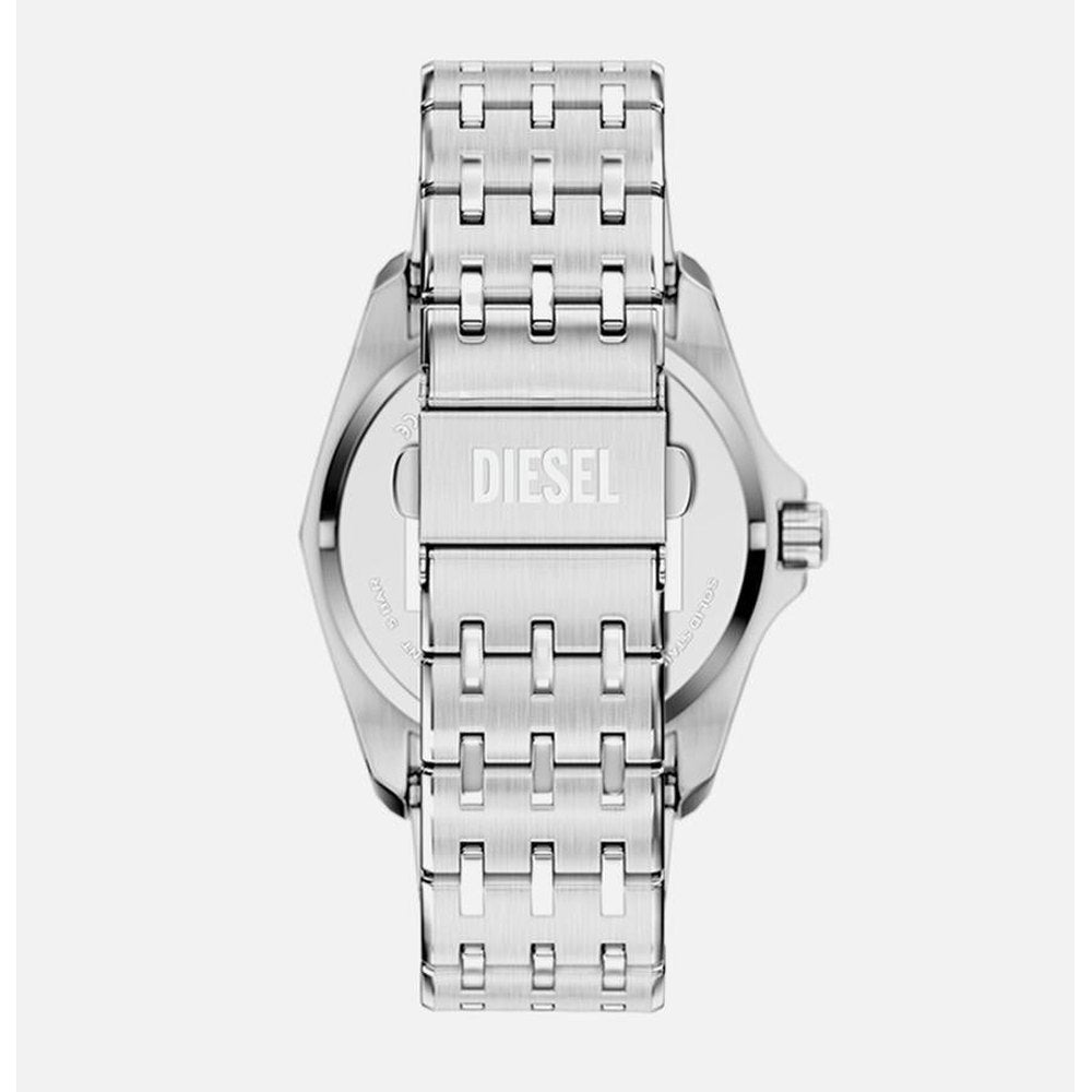 Diesel Mens Stinger 3 Hand Steel Watch In Silver