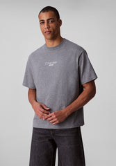 Calvin Klein Mens Rlxd Fit Graphic T-Shirt In Grey Heather
