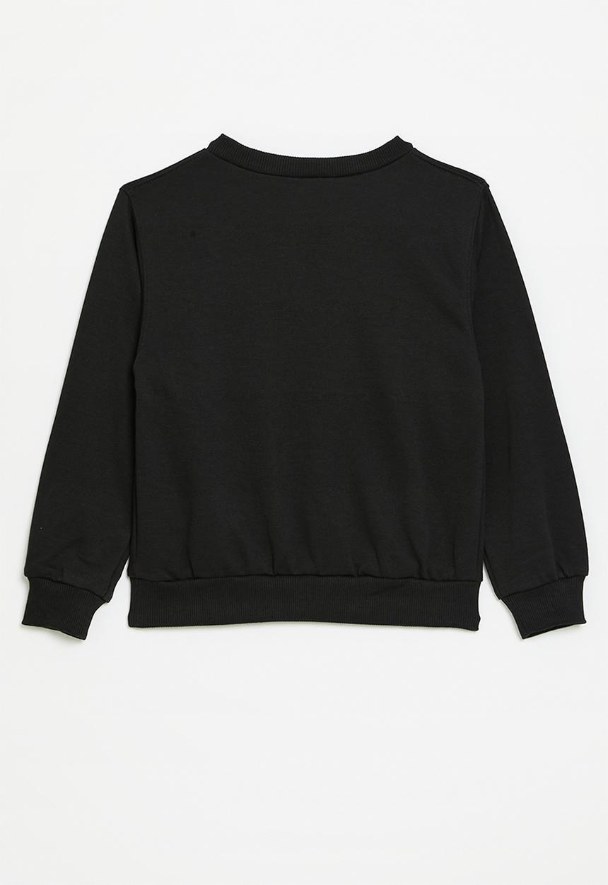 Nike Unisex Kids French Terry Crew Sweatshirts In Black