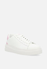 Guess Womens Elbina 6 Sneakers In White/Pink