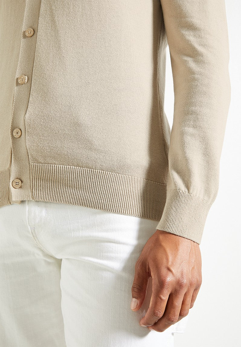 Bensherman Mens Sustained Grey Knit Cardigan