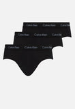 Calvin Klein Mens 3 Pack Hip Briefs In Black