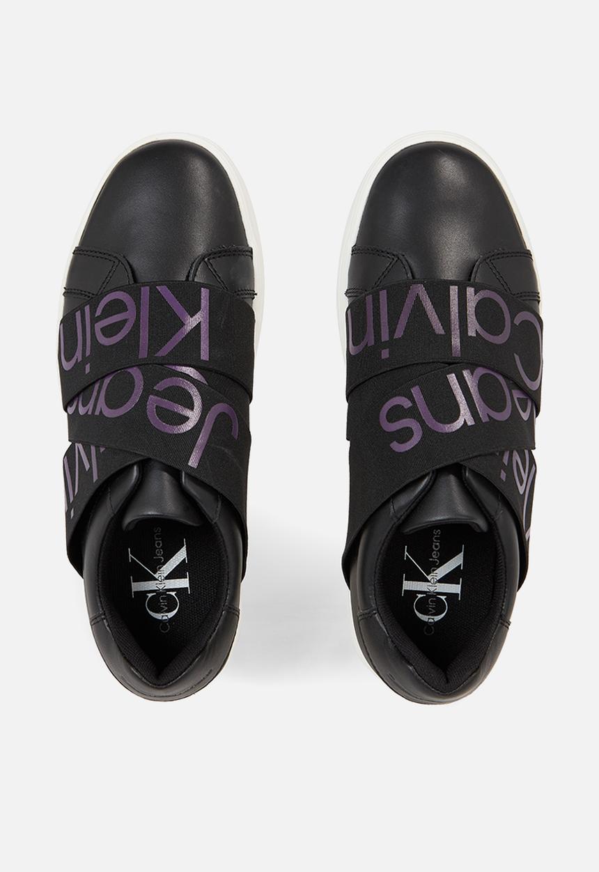 Calvin Klein Classic Cupsole Laceup Black and Amethyst